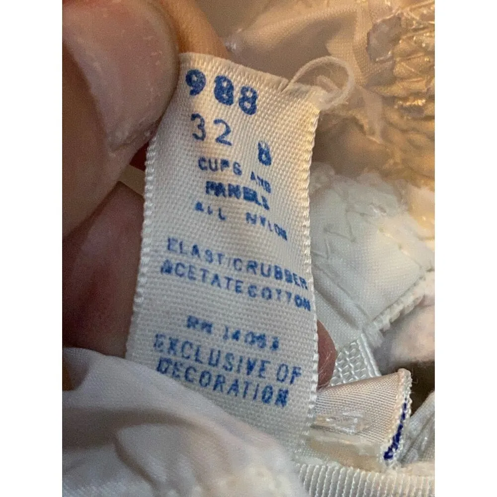 VTG Schaffer's Bustier Corset Top Strapless Body Shaper Sweetheart White 32 Size undefined - Image 3