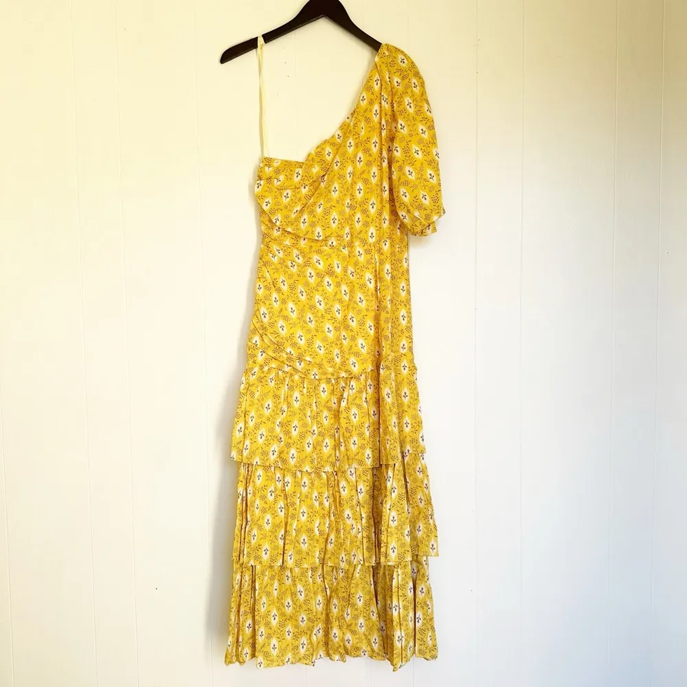 NWT VERONICA BEARD Virginia Off Shoulder Floral Maxi Dress Sun Yellow - Image 7