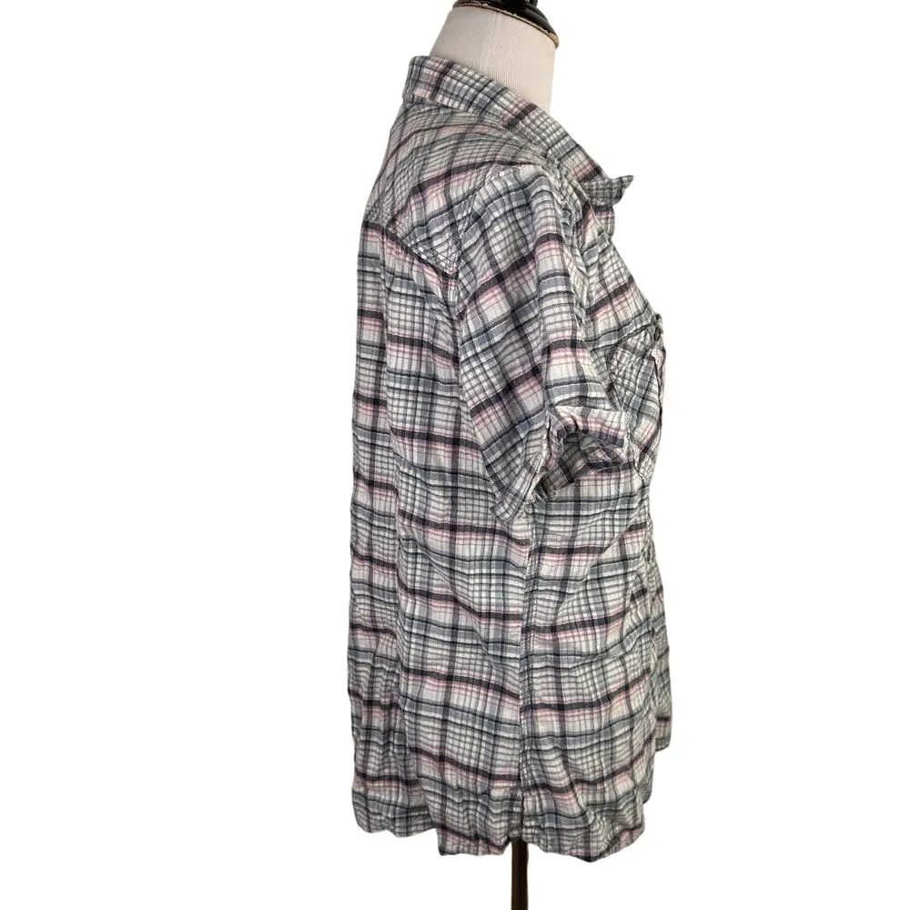 Carhartt  Women's Brogan Plaid Button Up Shirt Size Large - Image 4