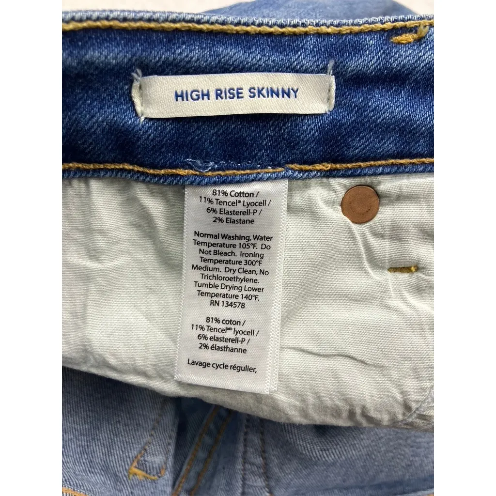 Vineyard Vines High Rise Skinny Jeans Women Size 27 Blue Cotton Blend - Image 3