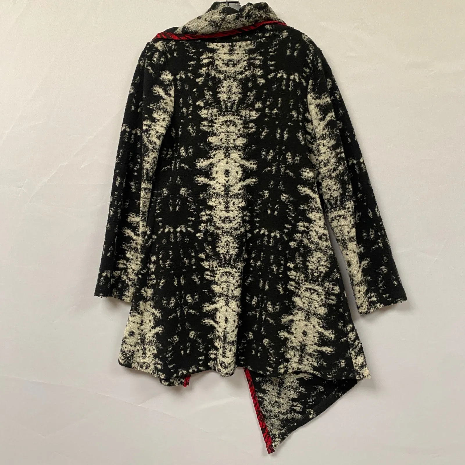 Art of Cloth Lagenlook Open Front Asymmetrical Cardigan XS Artsy Chic Maximalist Black - Image 8