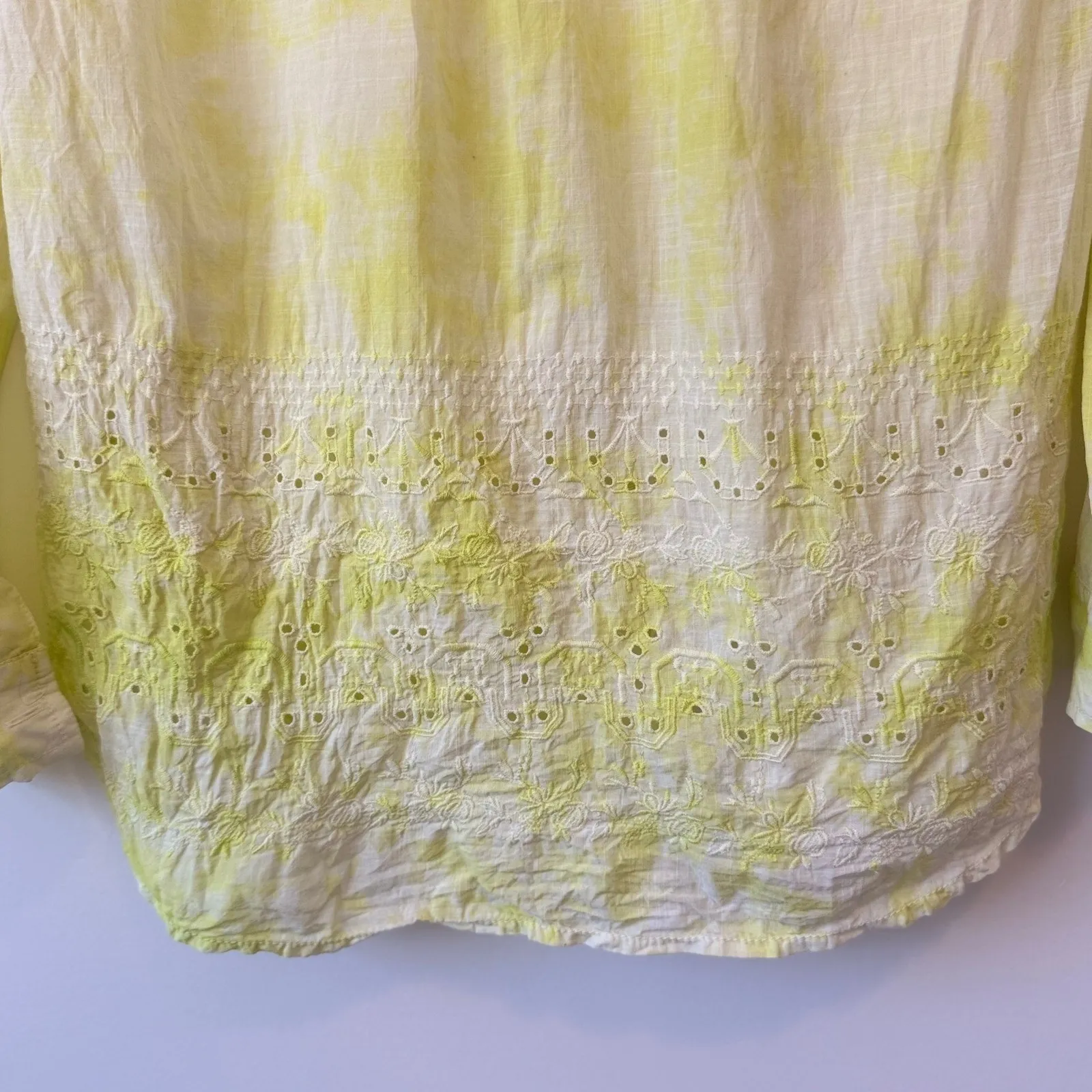 Pilcro Anthropologie Women's The Cate Classic Tie-Dye Buttondown Shirt Size S - Image 8