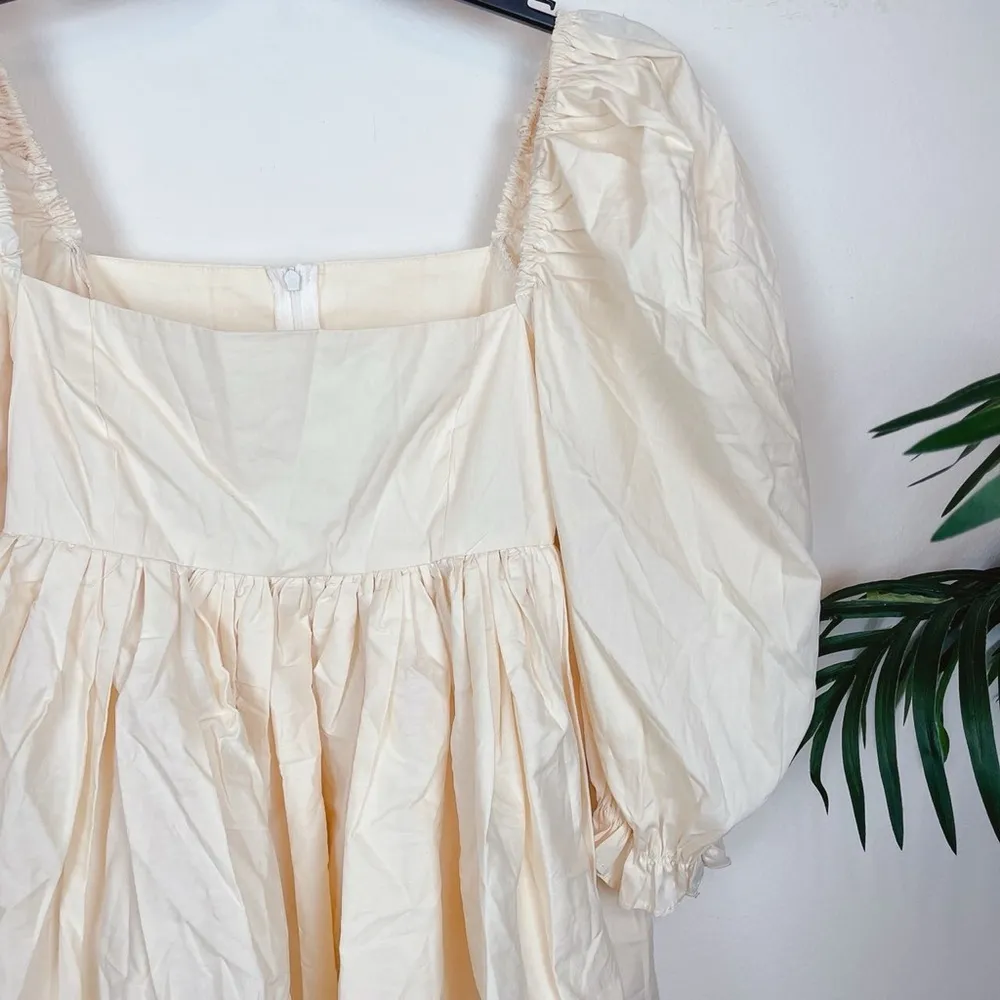 J.ing Nude Babydoll Cotton Mini Dress Tan Size M - Image 4