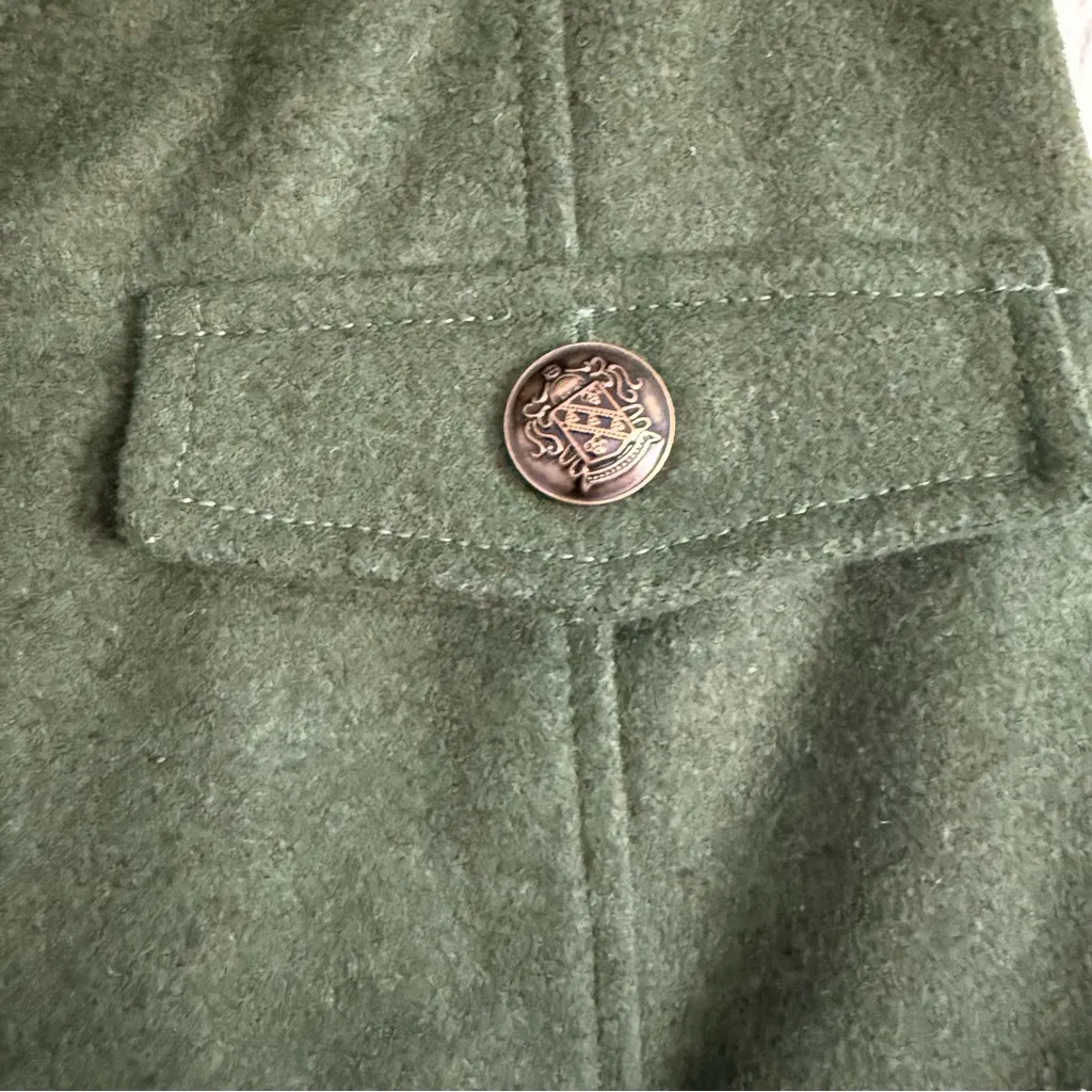Modcloth Army Green Best Kept Secret Mini Button Skirt. Size 4 - Image 5