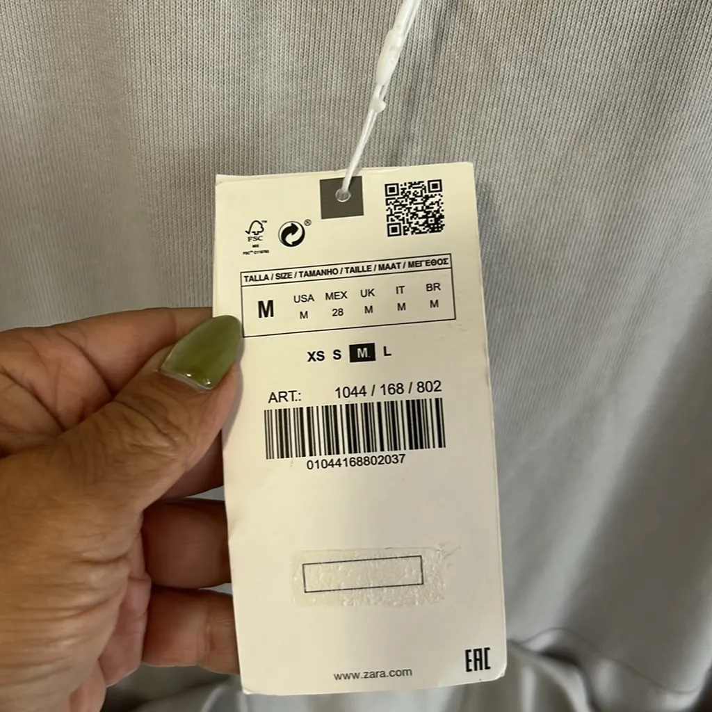 Zara Oversized Drop Crotch Cotton Romper Tan - Image 6