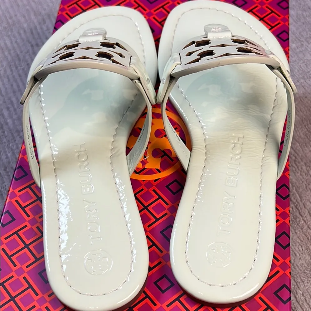 Tory Burch miller naplak leather clr meadow mist/400. size6 - Image 4