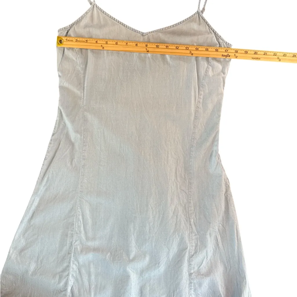 Old‎ Navy Light Blue Adjustable Spaghetti Strap Slip Dress - Image 3