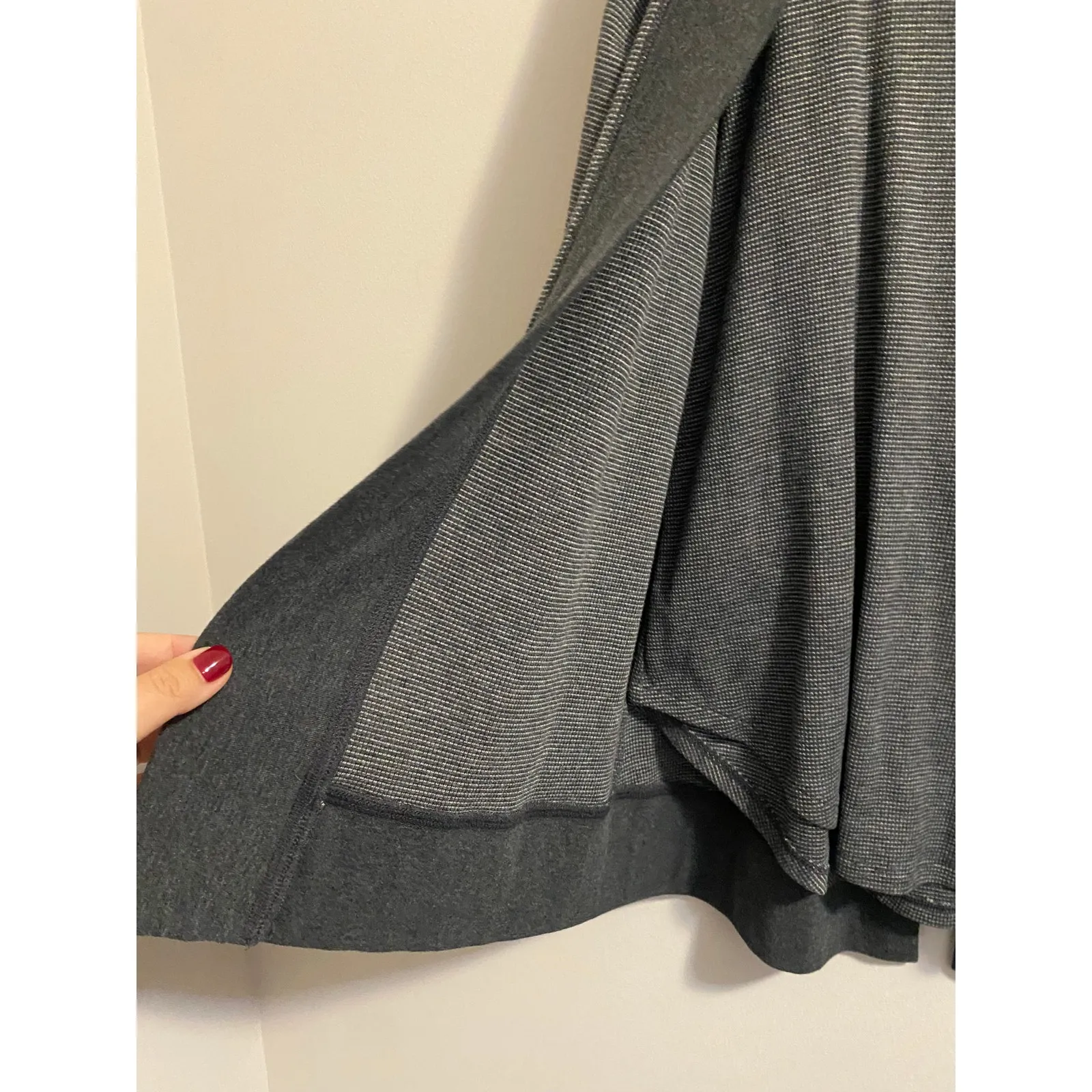 Lilla P grey tank and open cardigan sweater set waffle texture women's sz. M Gray Size M - Image 7