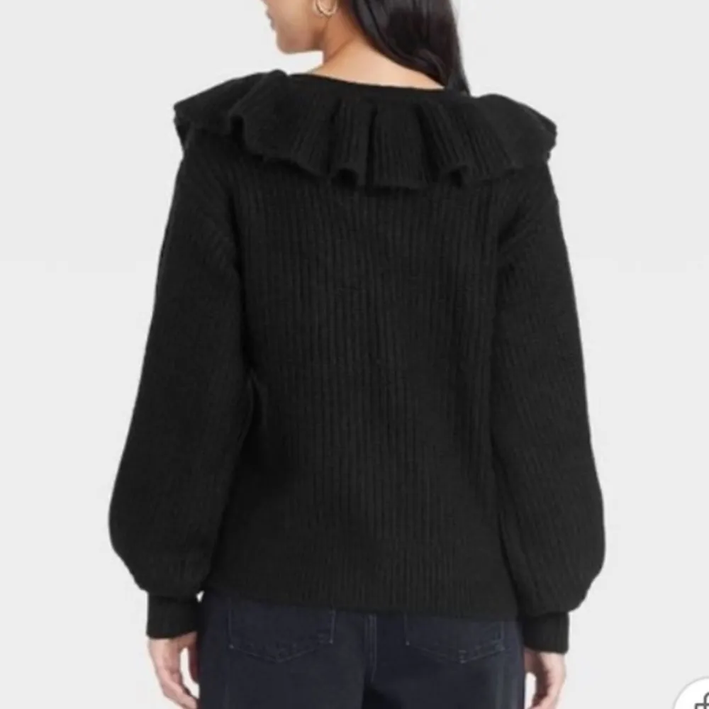 A New Day Ruffle V Neck Pullover Sweater - Image 2