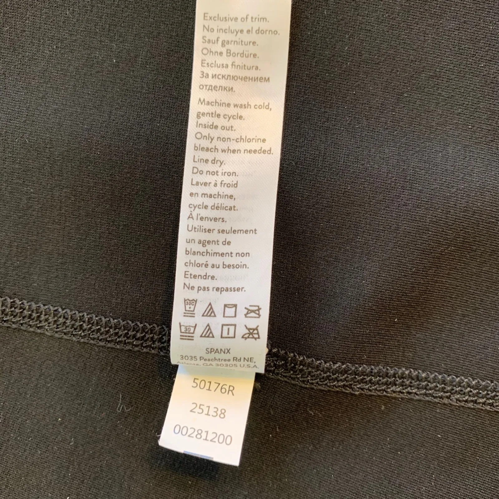 Spanx Black Wrap Drape Faux Leather Sleeve Statement Jacket Coat Size L / G‎ - Image 7