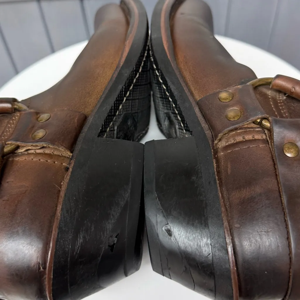 Frye  Harness 12R Engineer Boots Dark Brown Leather Motorcycle Size 8 EUC - Image 9