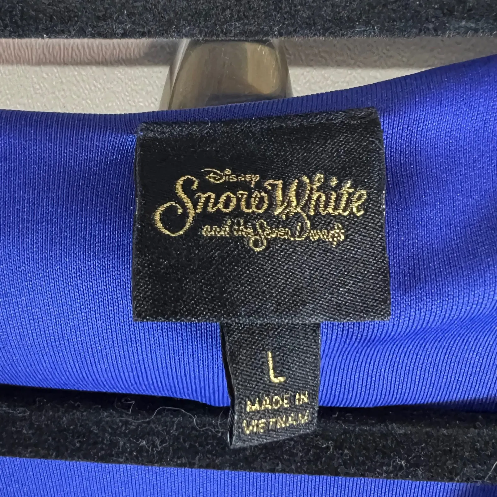 Disney Snow White Floral Wrap Maxi Dress Blue Red Puff Sleeve Size L fantasy - Image 5