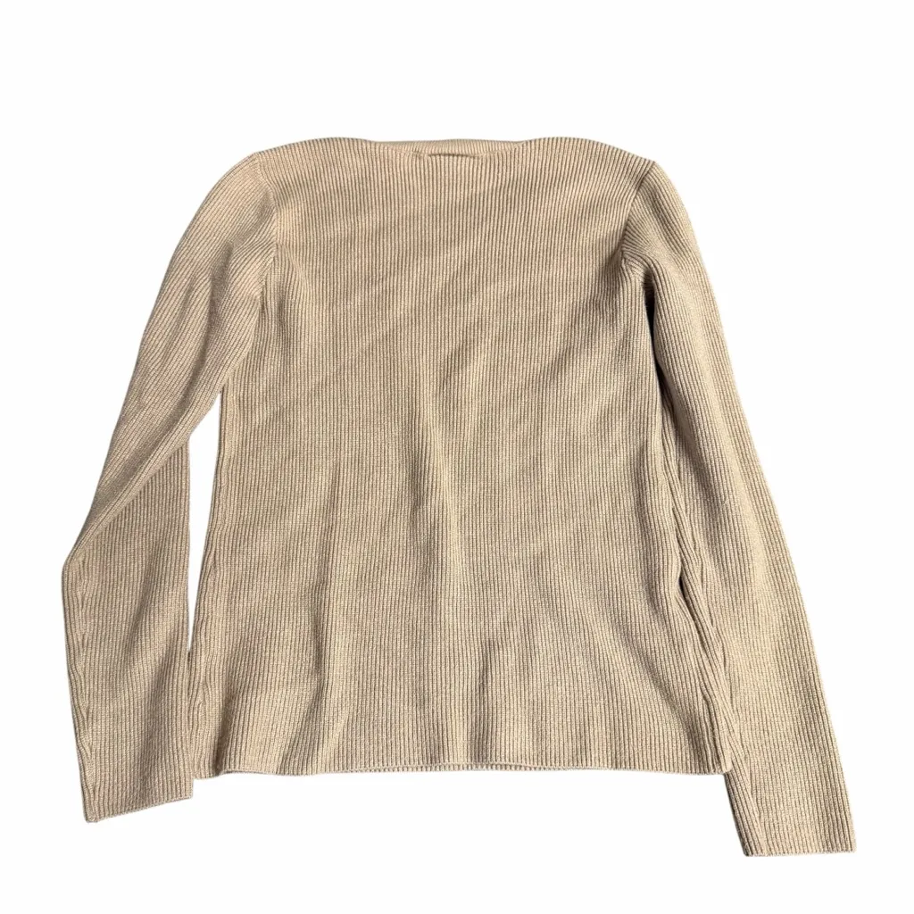 FIGS Womens Tan Ribbed Scrub Sweater Size XS - Image 3