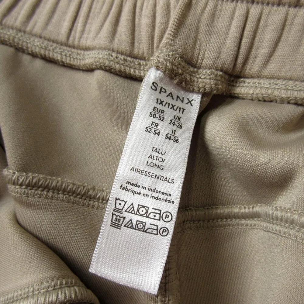 NWT SPANX 50433T AirEssentials Wide Leg Cropped in Fawn Airluxe Pants 1X Tall - Image 4