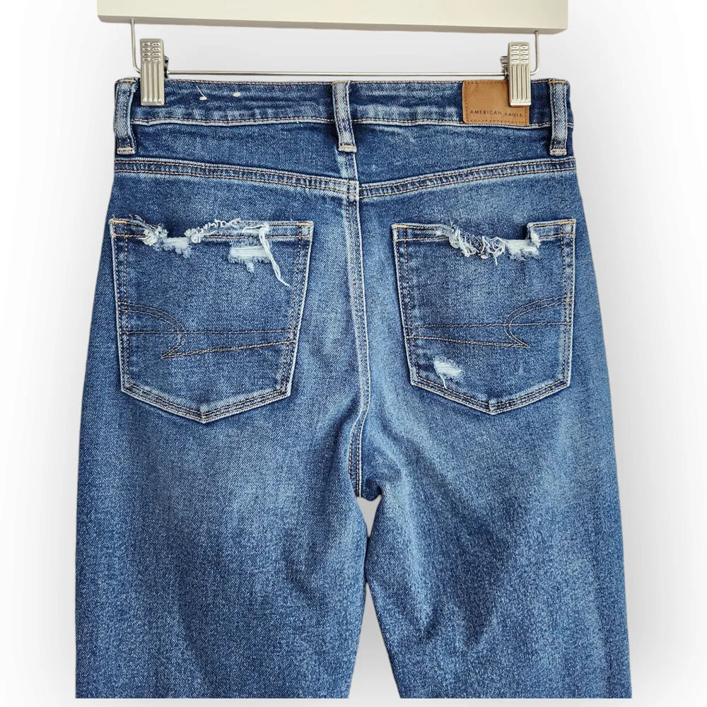 American Eagle High Waisted Ripped Mom Jeans 2 - Image 5