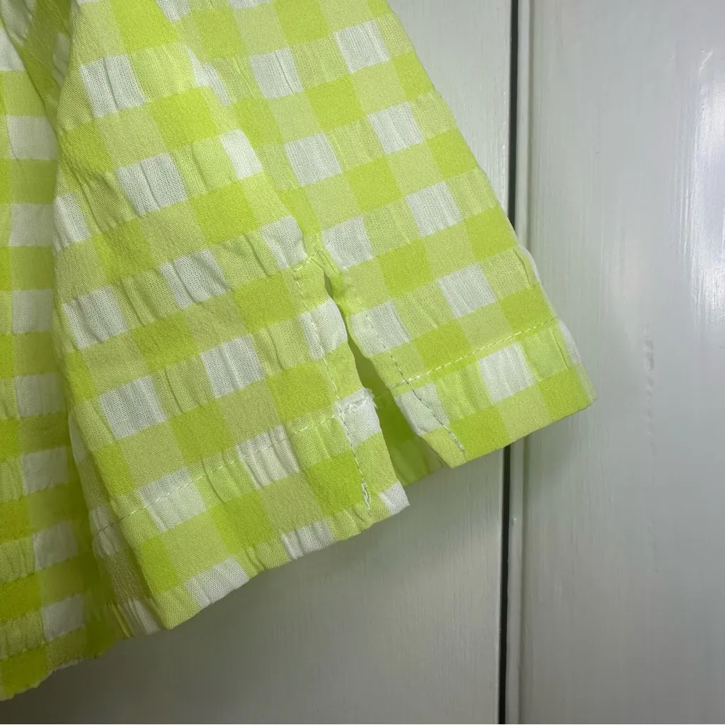 For Love & Lemons Maureen Blazer. Size: XS. NWT. Color: Green and White. - Image 5