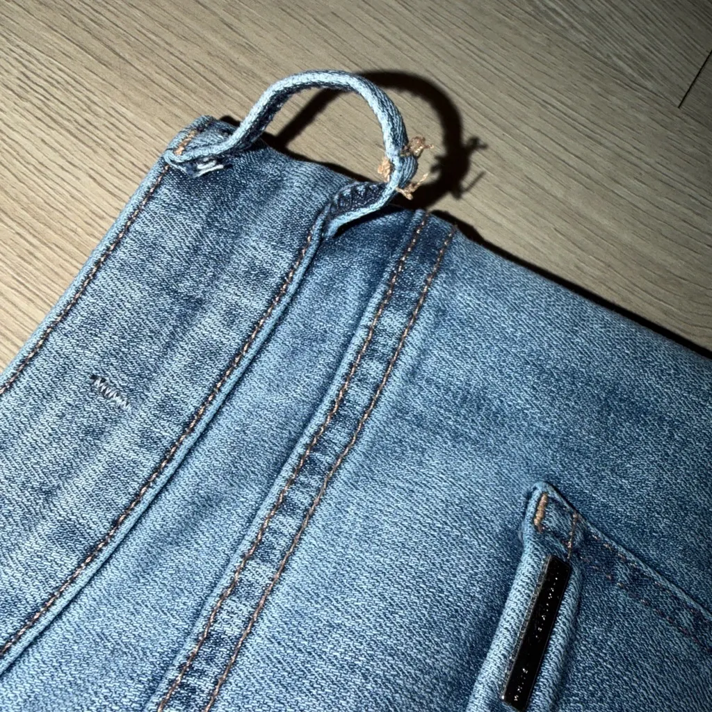 White House Black Market Blue Distressed Skinny Jeans - Image 4