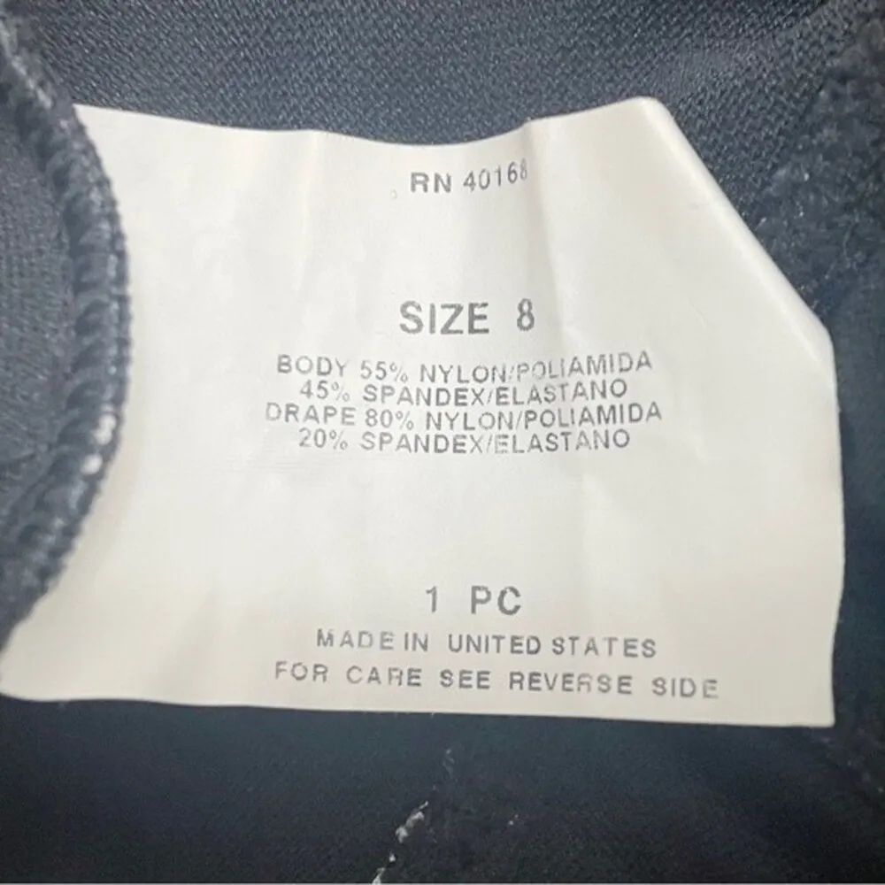 NWT Catalina Retro Ruched Swim Dress Black & White Swirls Women’s Size 8 Modest - Image 9