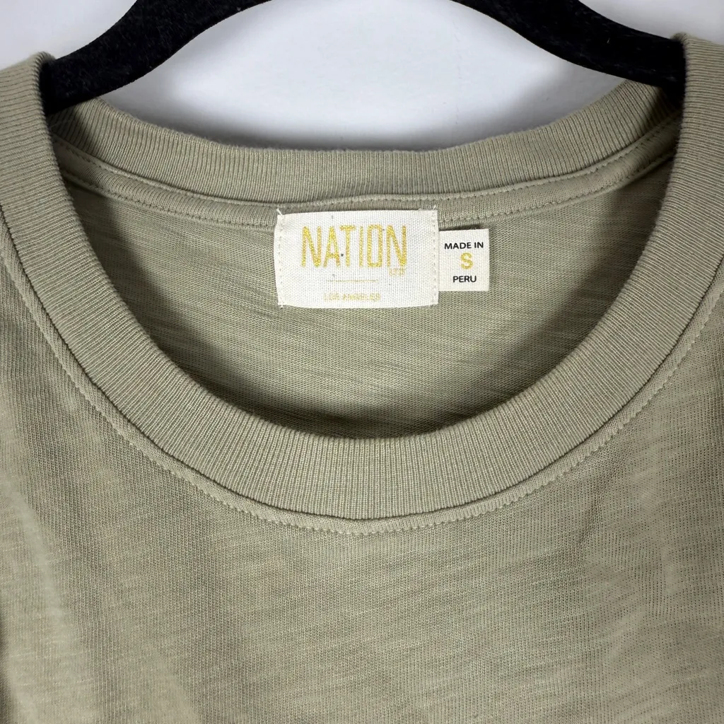 Nation Ltd Para Boxy Tee Moss Ruffle Small Coquette Romantic Feminine Demure - Image 6