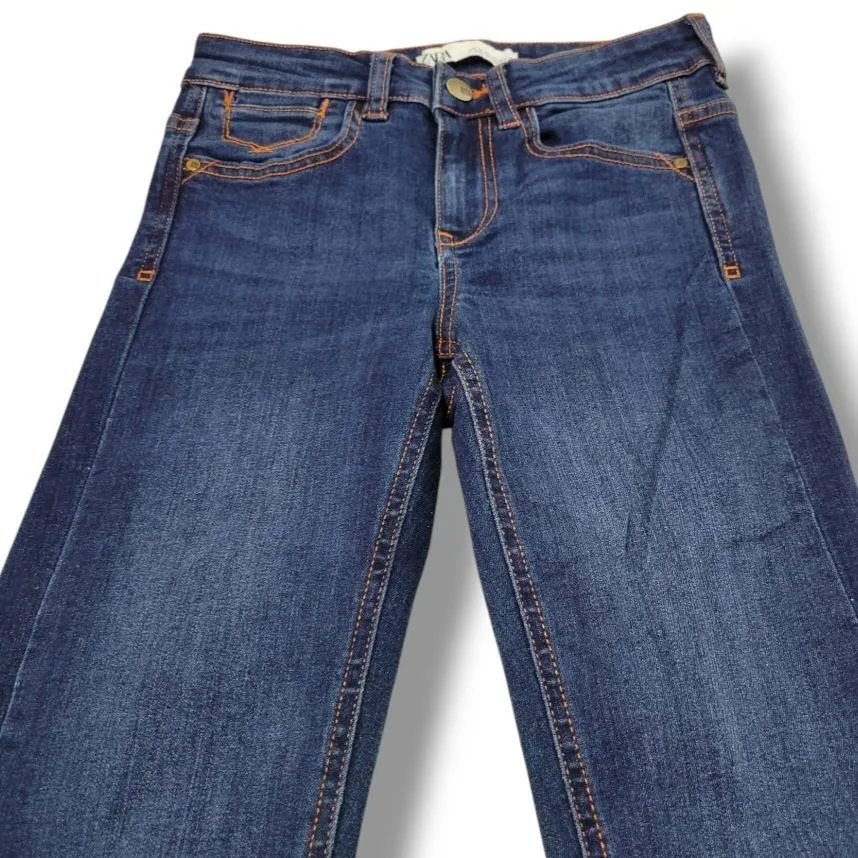 Jeans Size 2 W24" x L27.5" Zara Skinny Jeans Stretch Ankle Jeans Blue Denim Pants Women's Jeans - Image 4