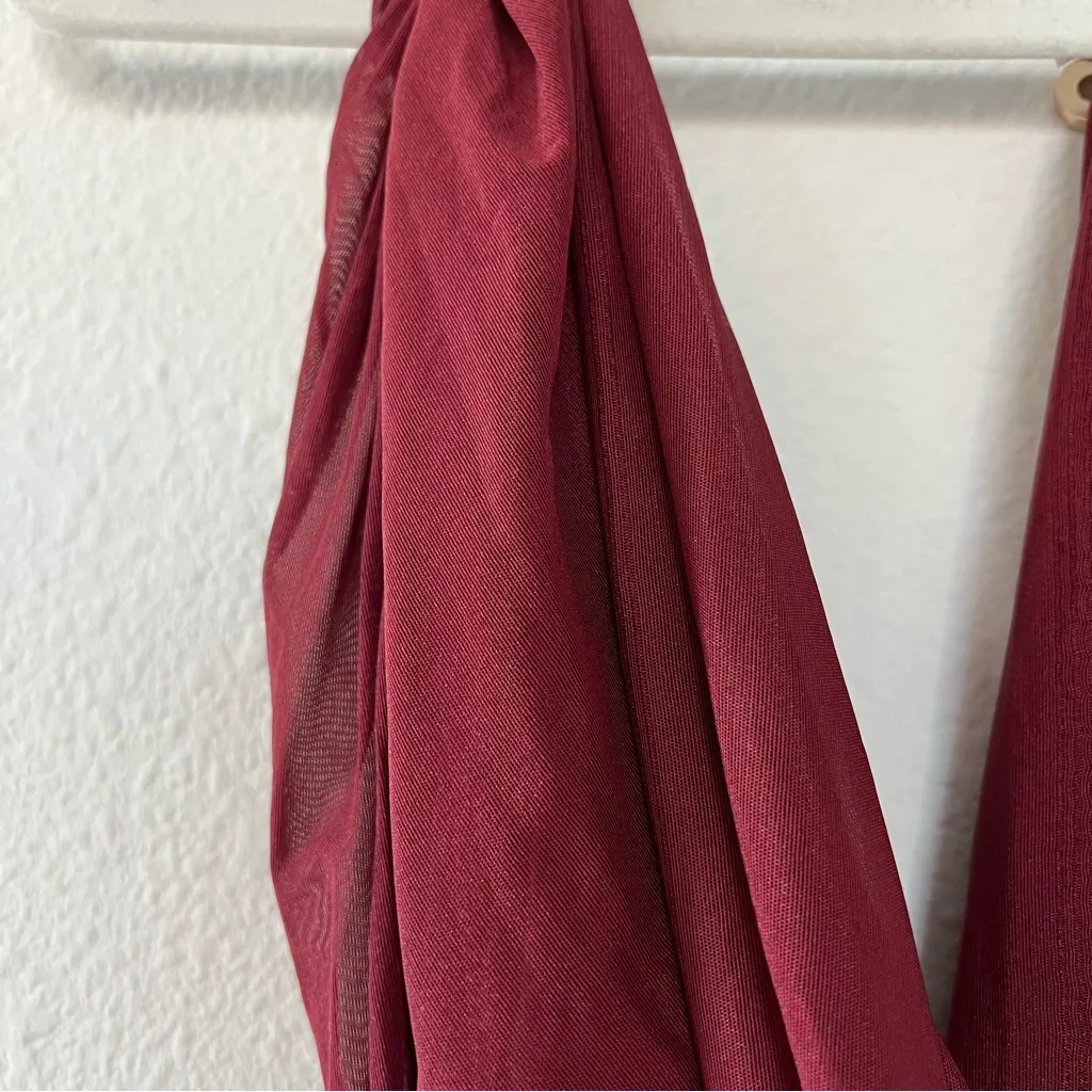 New Bronx and Banco Runway Natalia Runway Gown Dress in Burgundy Red - Image 10