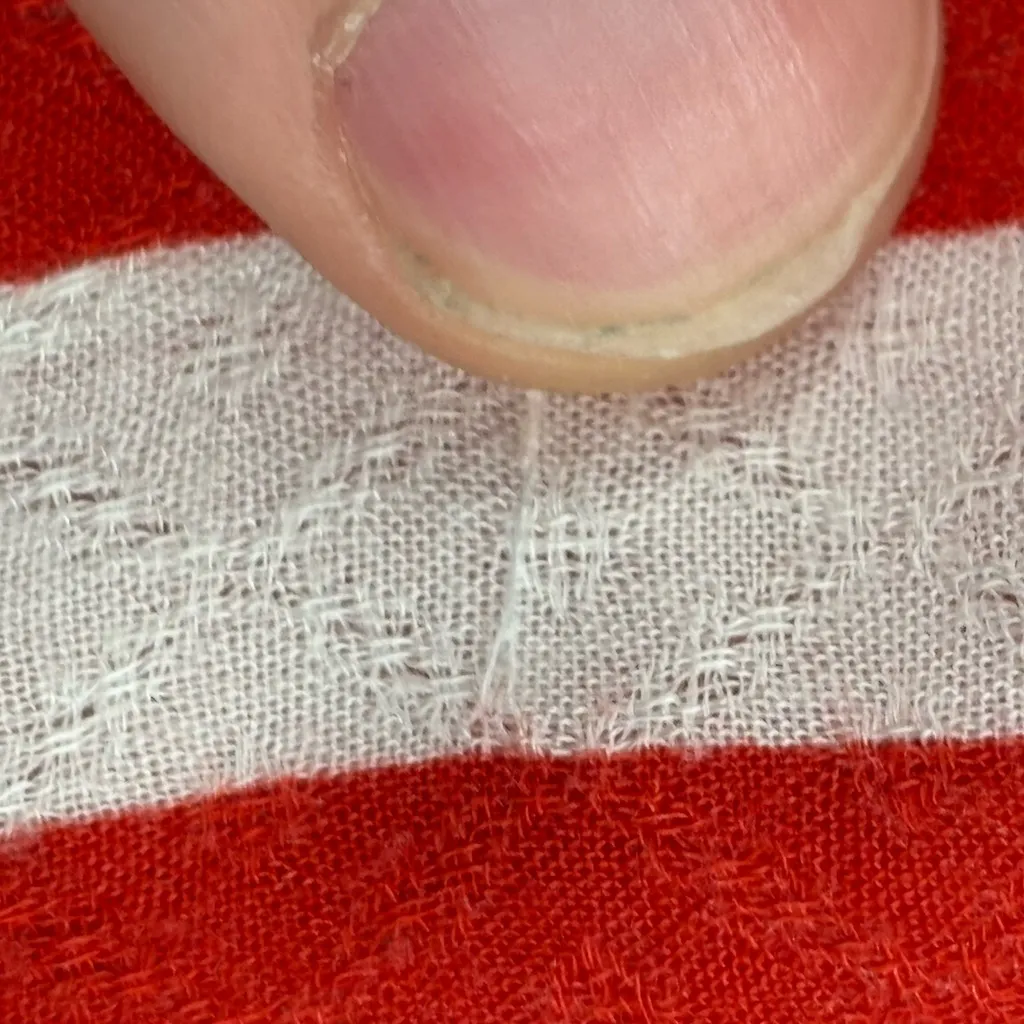 Free People Pajama Set shiny nights striped womens Red White lightweight size xs - Image 14