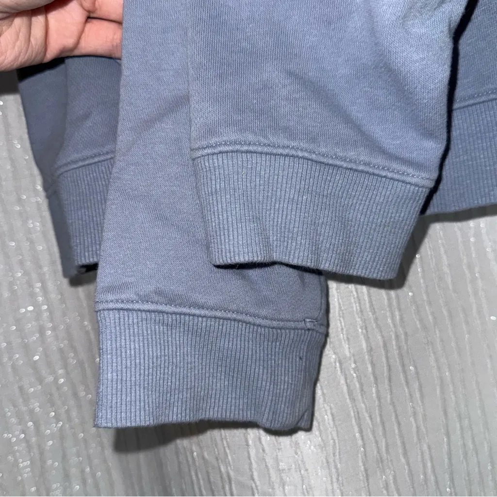 Under Armour Women's Grey Blue Full-Zip Hoodie - Image 5