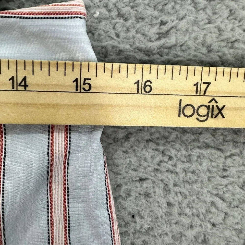 Loft shorts women 0 blue red striped ruffle accent stretch nautical beach resort - Image 2