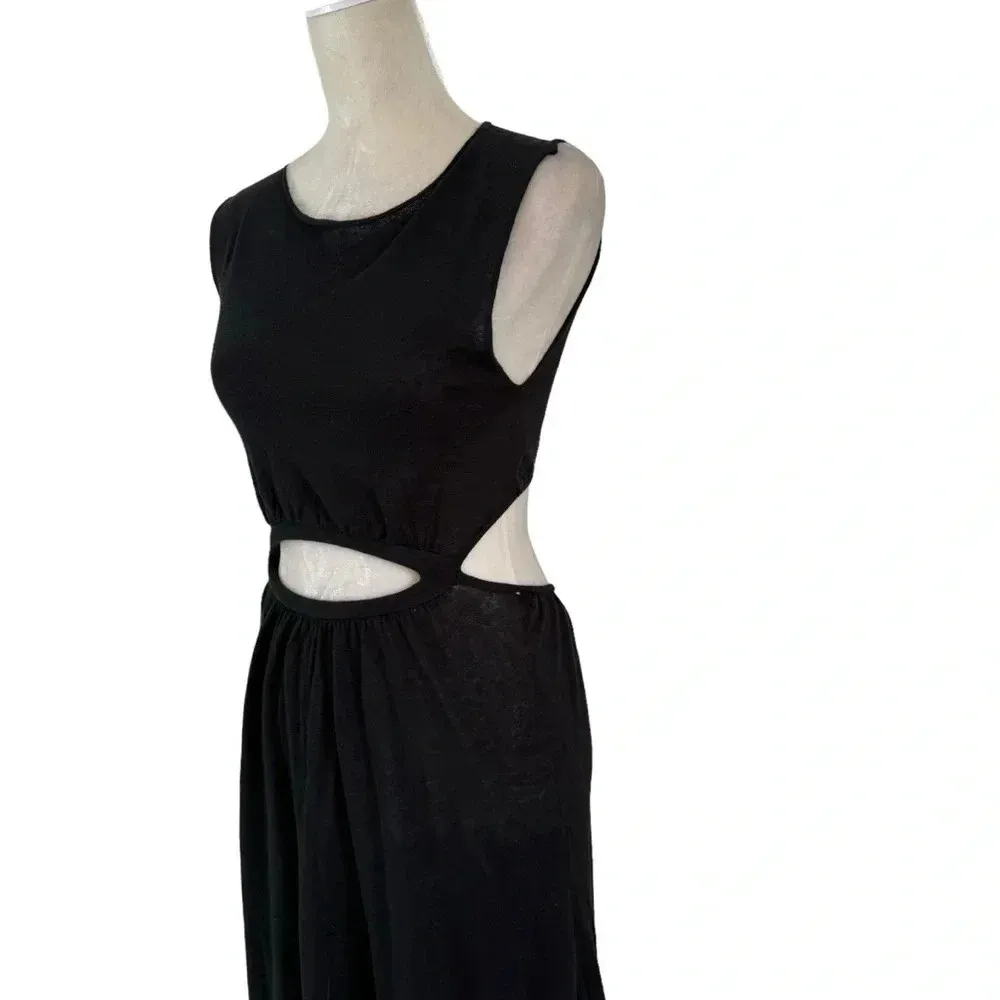 Bec & Bridge Knit Cutout Jimi Maxi Dress Black Size 2 with FLAW - Image 5