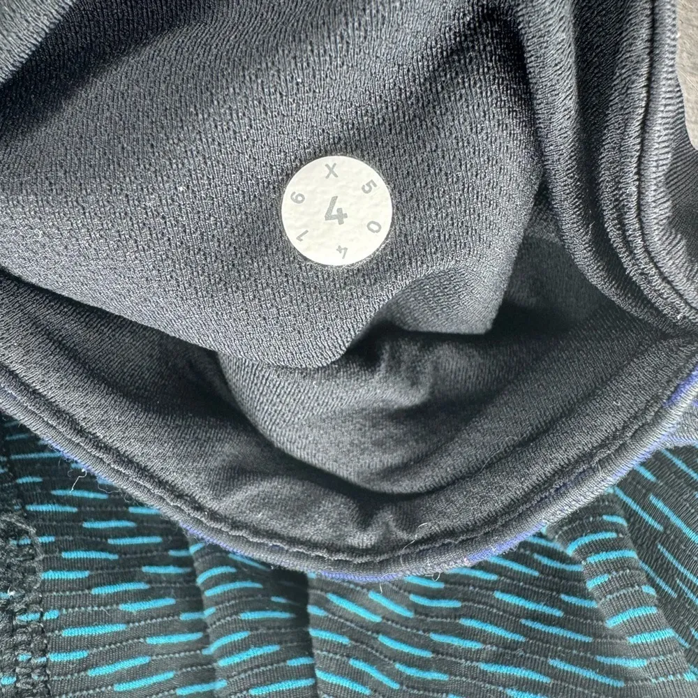 Lululemon Inspire Tight II  Size 4 Score Jacquard Black Indian Ocean / Black - Image 10