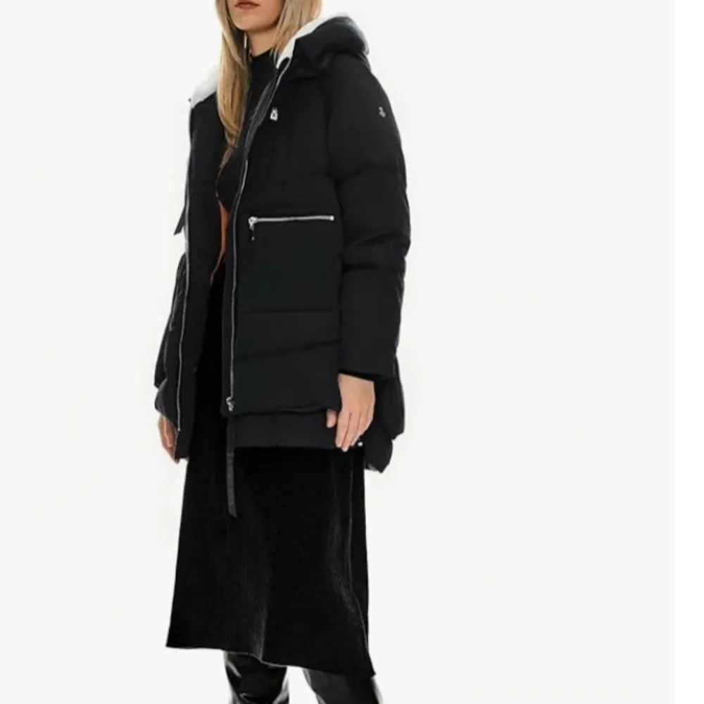 SOLD Women's Thickened Down Jacket Coat, Black, Size Large, NWT Black - Image 2