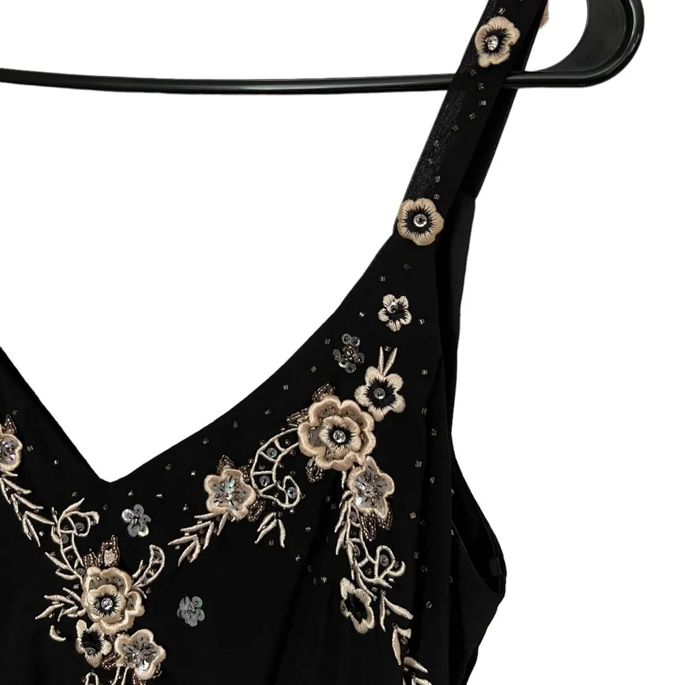 Vintage 90’s Beaded Silk Gown 14 Fairycore - Image 2