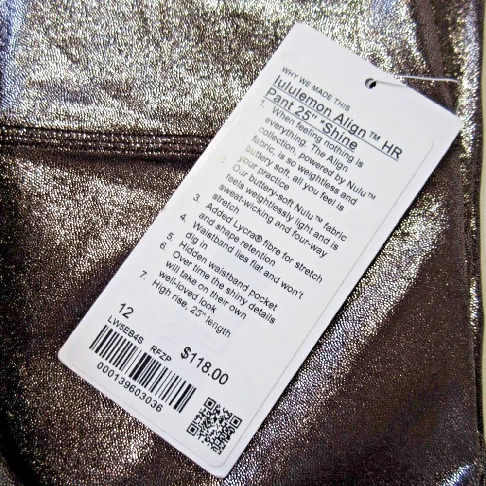 NWT Lululemon Align High-Rise Pant 25" *Shine Radiate Foil Print French Press 12 - Image 6