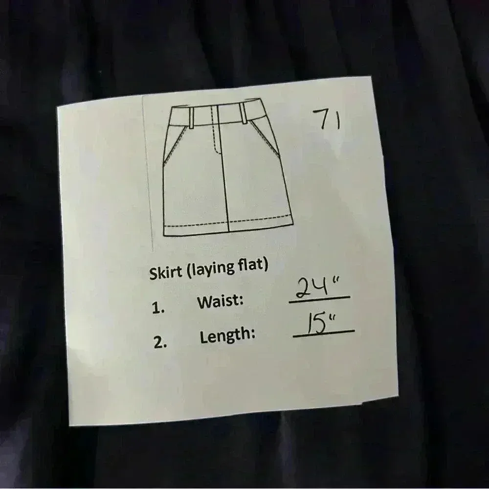 Aritzia Wilfred Women's XS Blue Fit and Flare Ruched Mini Skirt - Image 8