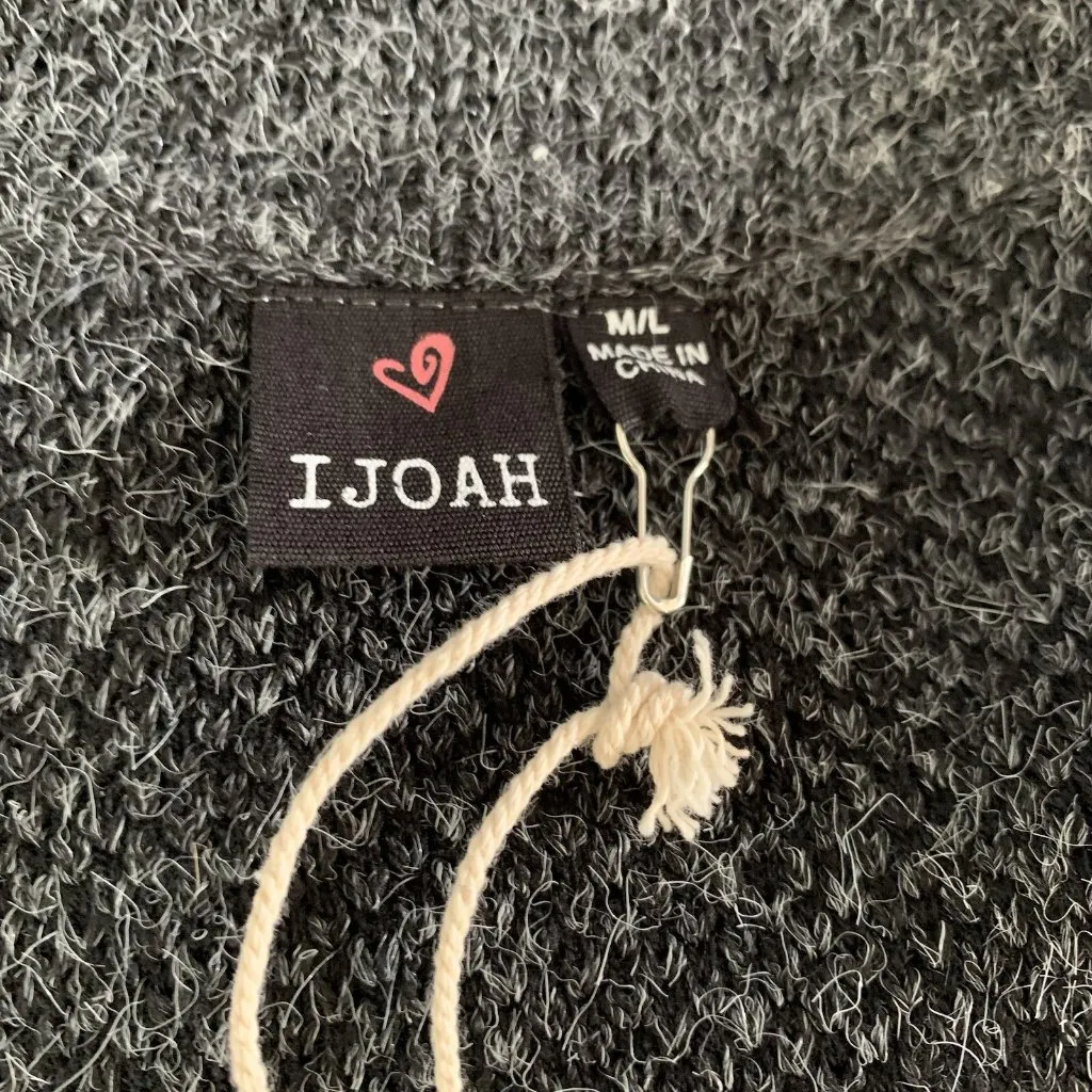 IJOAH Cardigan ML Gray Sleeveless Knit Mohair NWT Soft Layering Boho Luxe Size M - Image 7