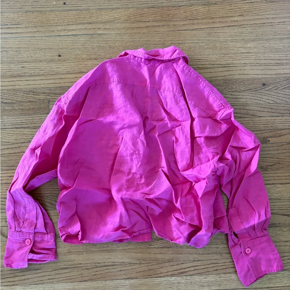 Zara Pink Button Down Shirt - Image 3