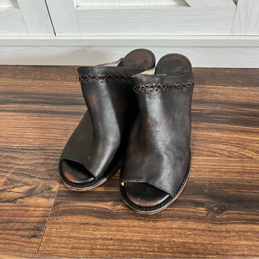 Freebird Bambi / Leather Peep Toe Mule / Heeled Sandal / 7 - Image 7