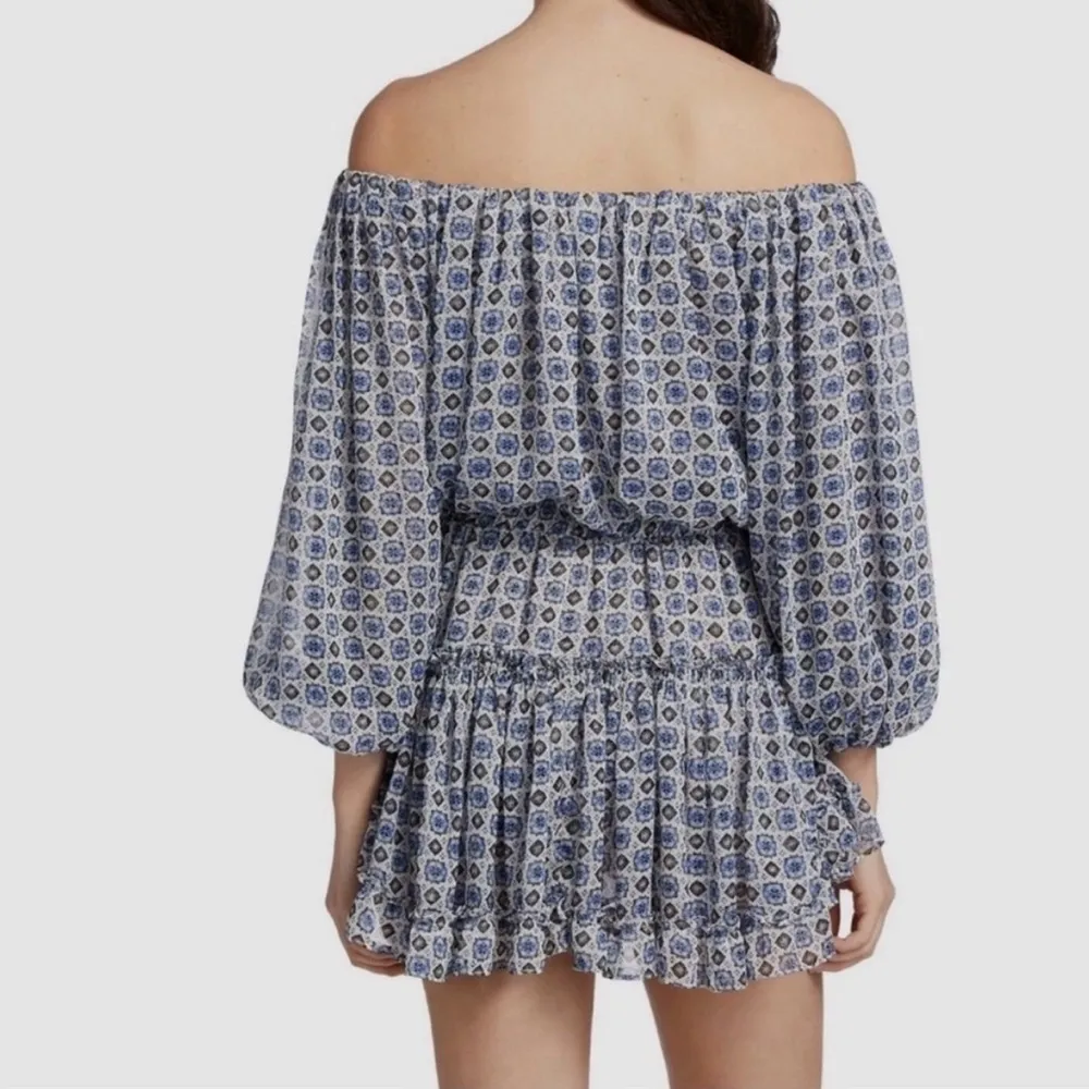 NWT Misa Los Angeles Zonia Mini Dress XS Blue Garden Party - Image 2