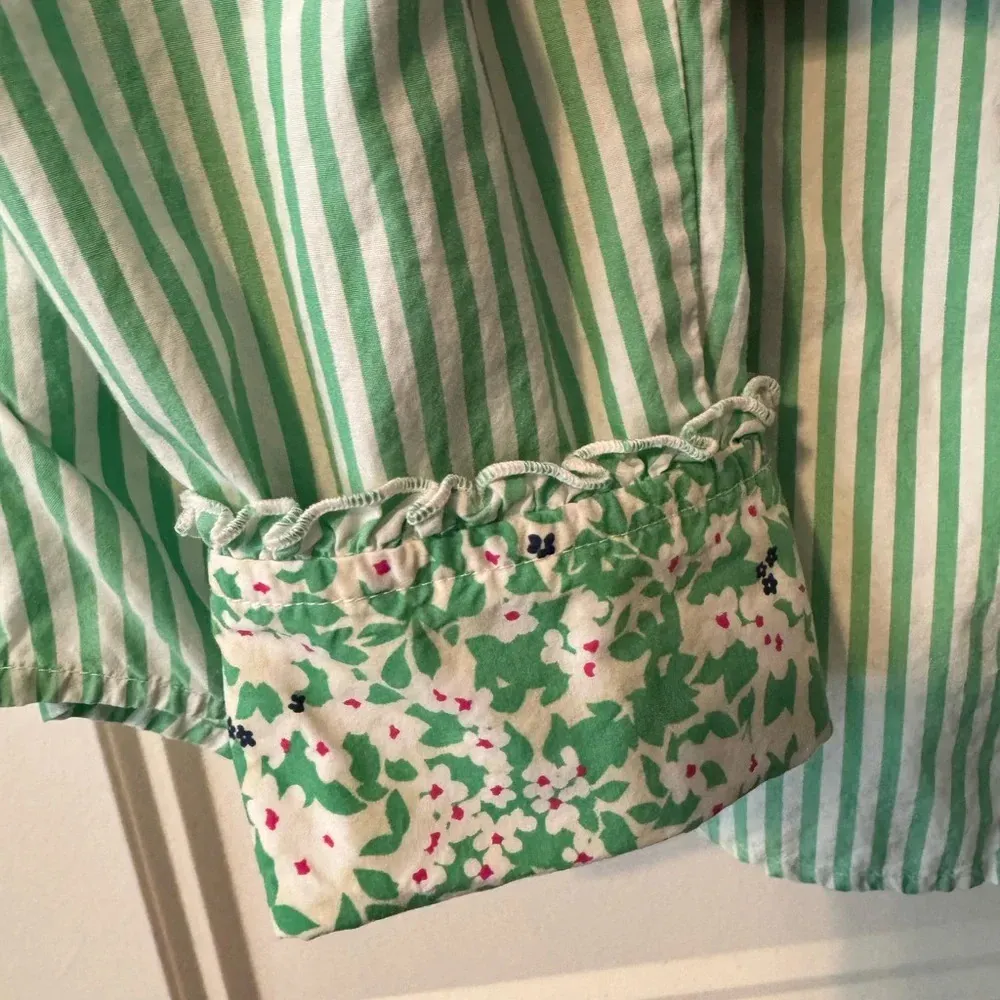 Lilly Pulitzer Striped Button Down Shirt Size 6 - Image 7