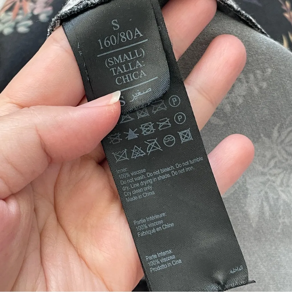 Allsaints Slip Dress floral midi tierny melisma womens Gray (small) minimalist - Image 7