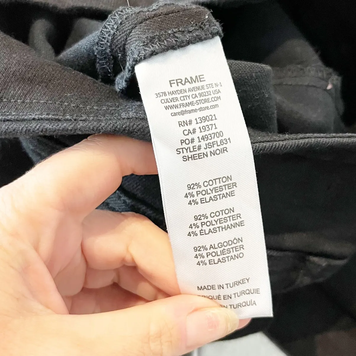 FRAME The Jet Set High Rise Flare Leg Pull On Jeans Black 0 - Image 10