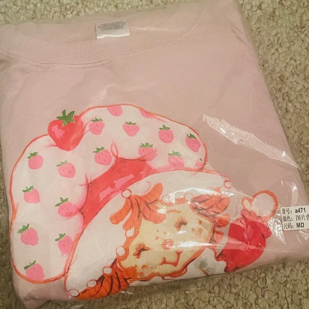 Strawberry Shortcake purple pink pullover sweatshirt SZ M Size M - Image 8