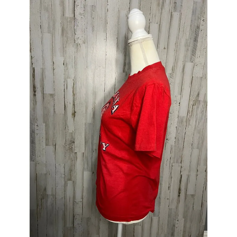 Vintage Indiana University‎ Women's Red Graphic T - Image 4