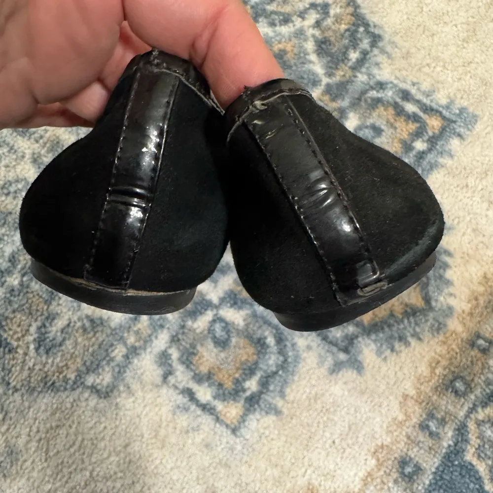 Tory Burch Georgia Ballet Flat Suede Black Size 36/6 - Image 8