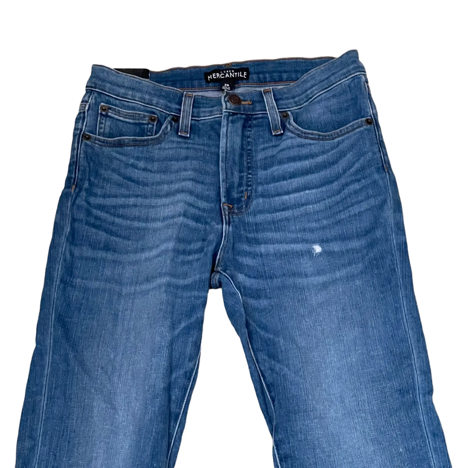 J. Crew Womens‎ High-Rise Skinny Jeans Size 26 Distressed Stretch Denim 27X28 - Image 2