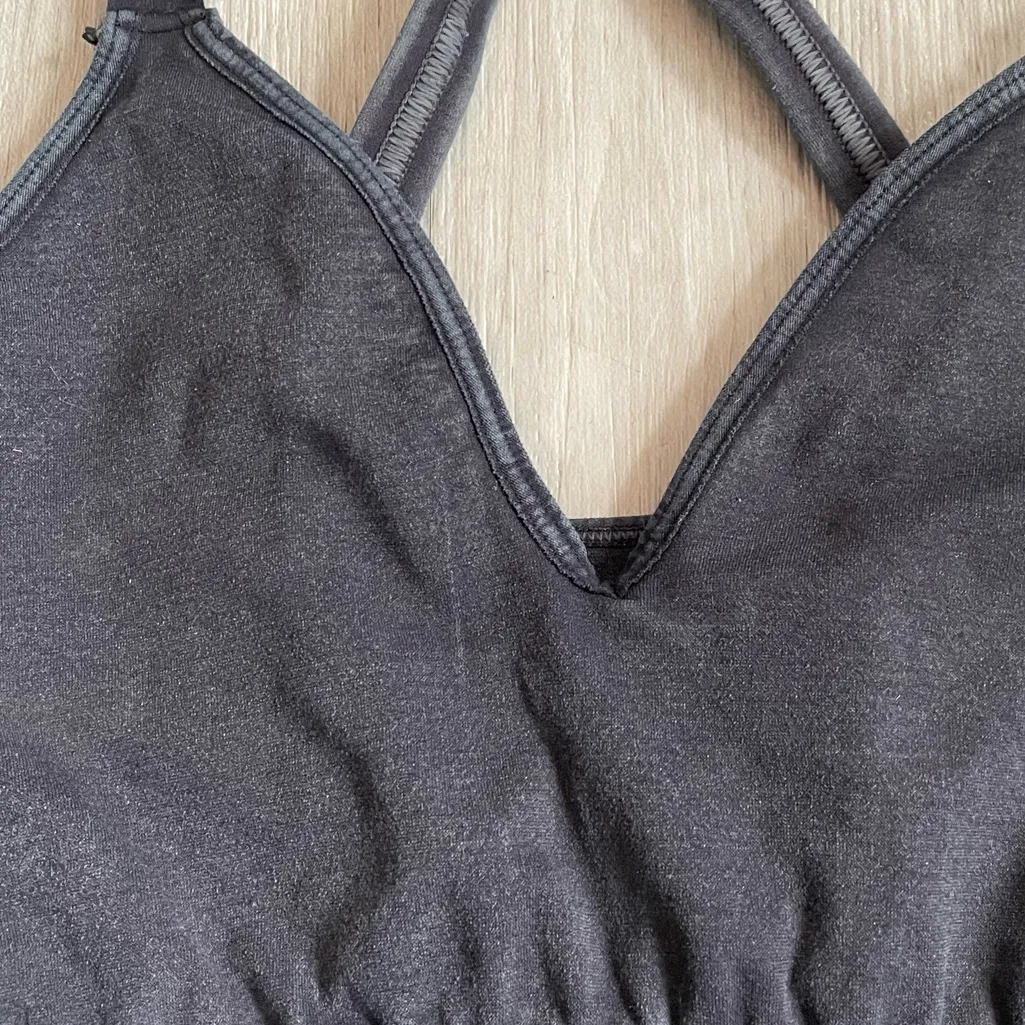 Free People Movement Good Karma Crop Tank Washed Black XS/S - Image 2