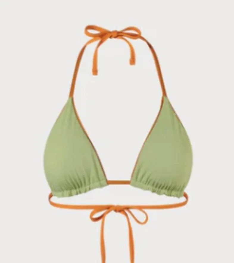 BERLOOK Orange Reversible Halter Triangle Top AND Orange Reversible Tie bot 23 Size L - Image 8