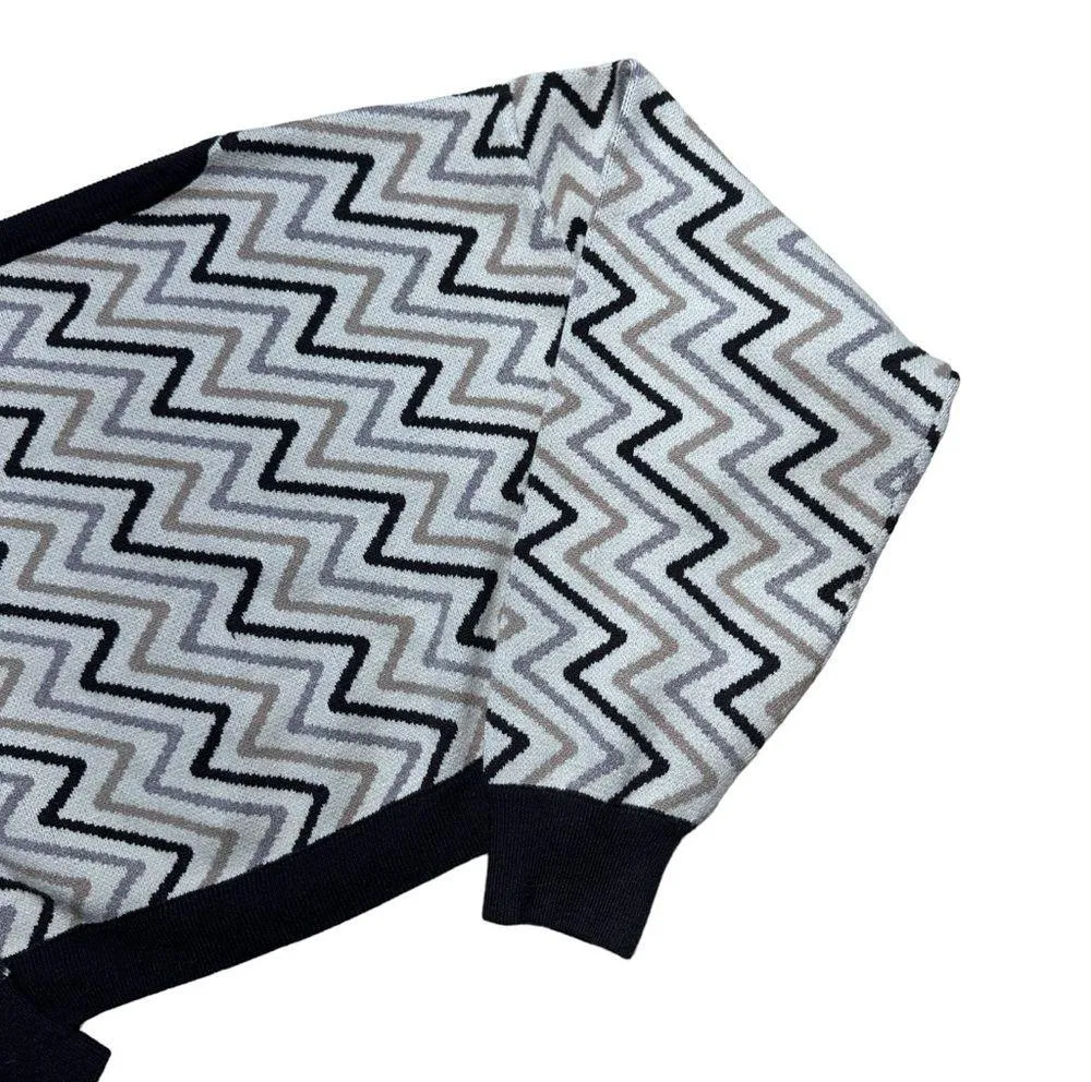 Le Lis Tan & Cocoa Long Sleeve Cropped Sweater Women’s US S - Image 6