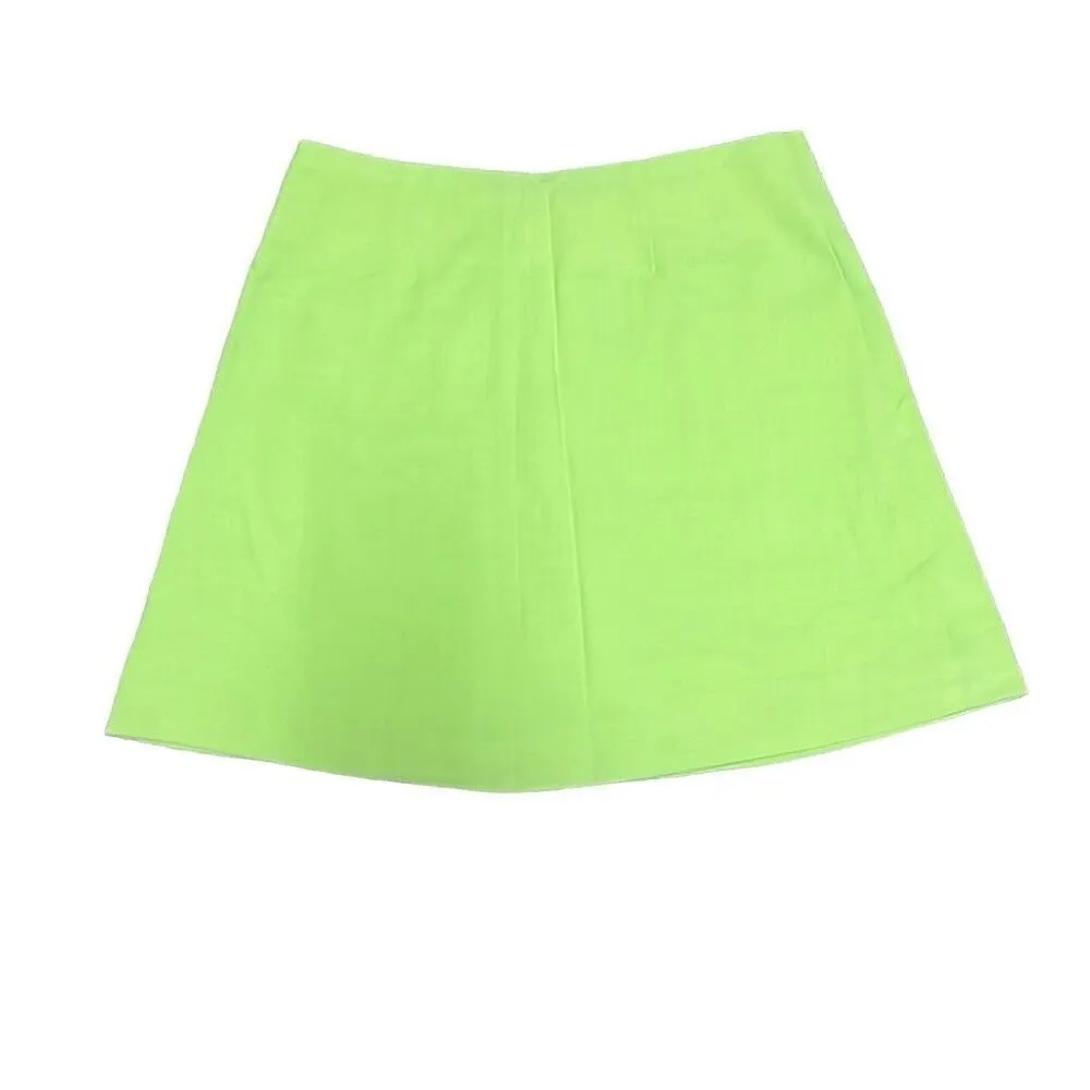 Weworewhat Womens Small Blazer Suit Mini Skirt Sharp Green Pockets Stretch NWT - Image 2