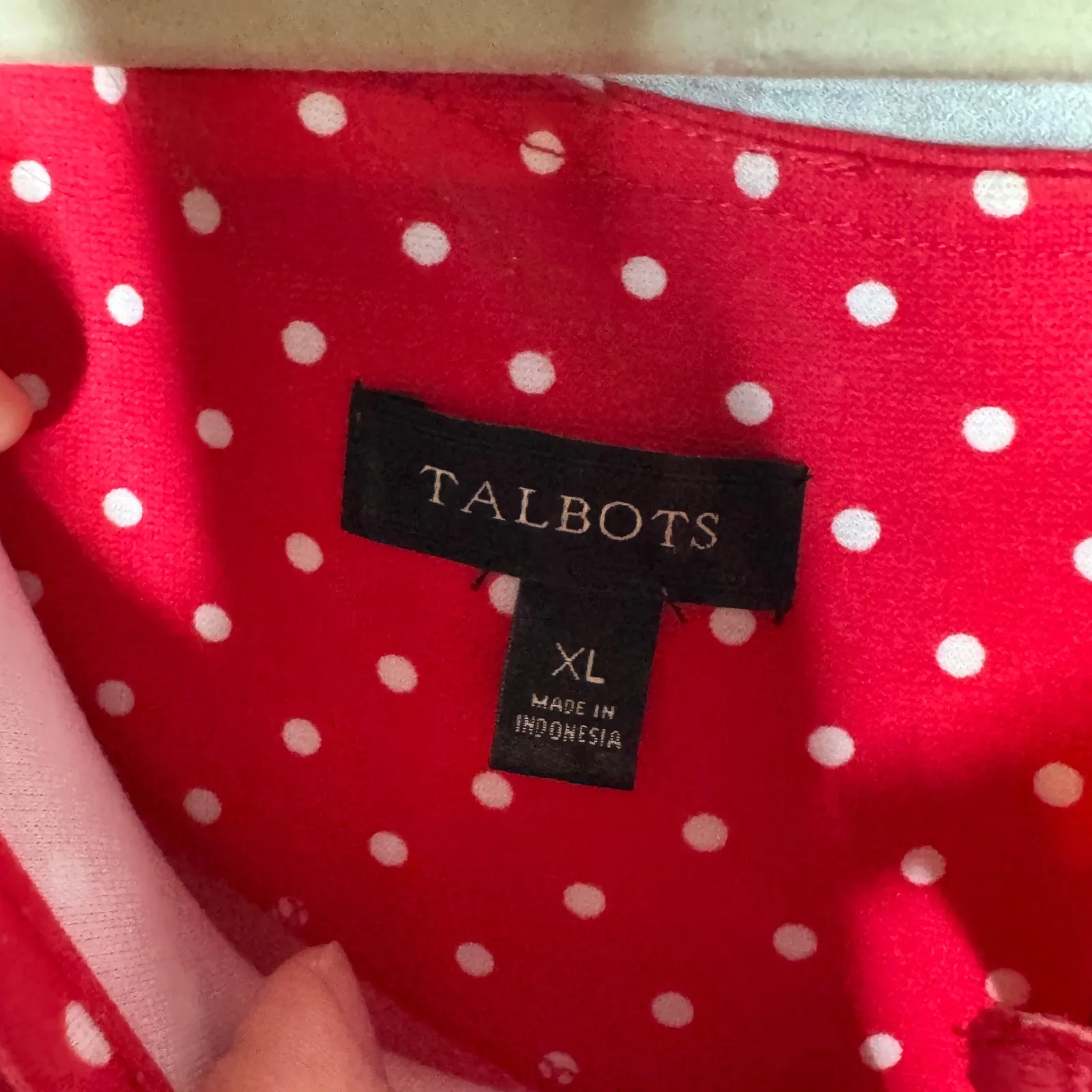 Talbot Pink & White Polka Dot Sleeveless Fit & Flare Dress XL - Image 2